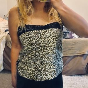 Urban outfitters silk leopard tank cami punk goth